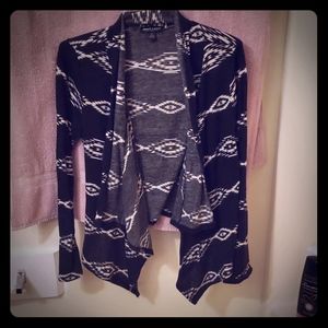 Large black tribal cardigan